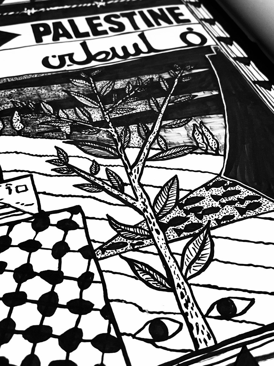 ZohreMiha's tweet photo. #drawing #Pray_For_Palestine https://t.co/gbT0PTvolb