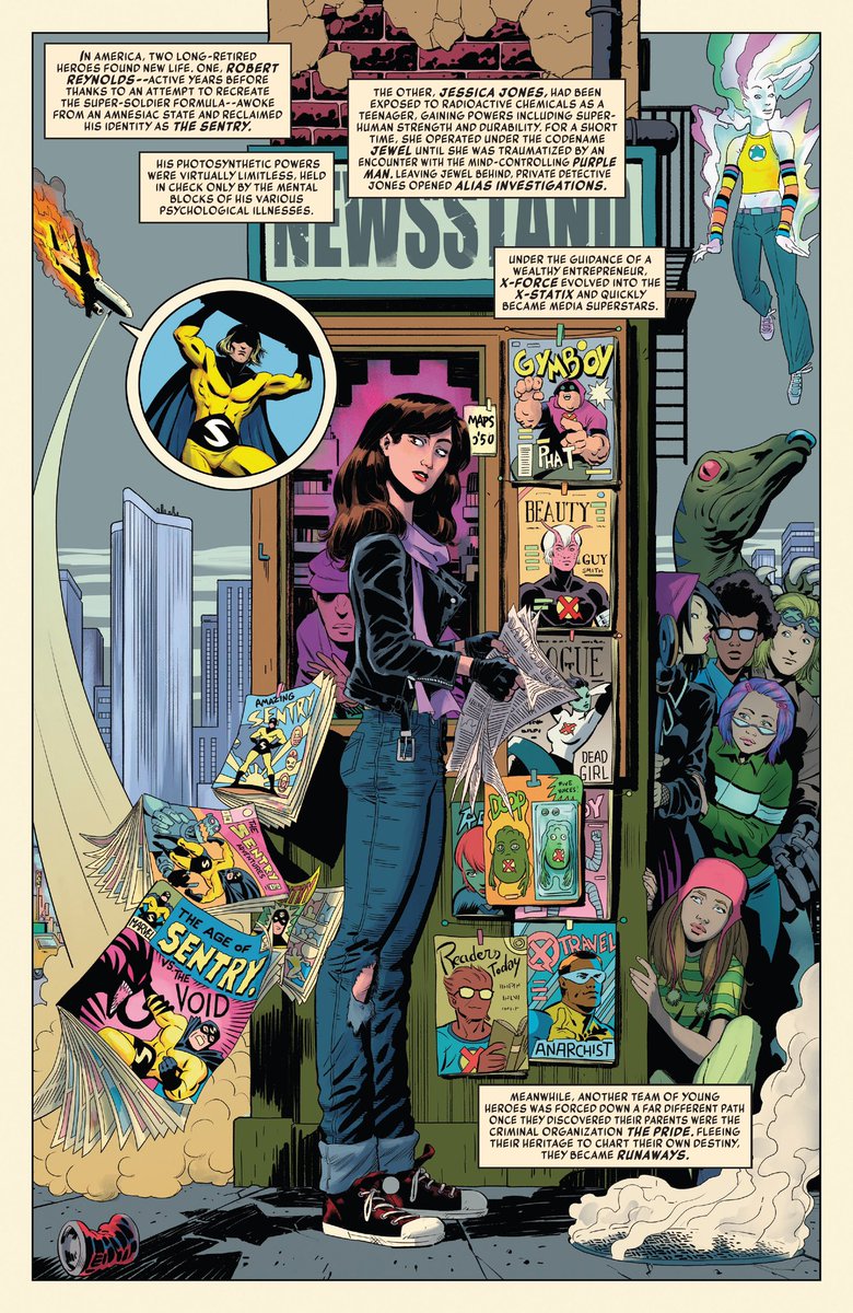 The Runaways, Jessica Jones &amp; Sentry in History of the Marvel Universe (2019) #5