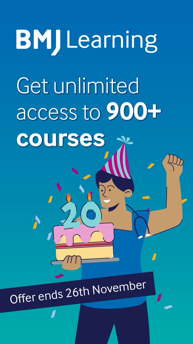Try all our courses at zero cost! 900+ courses usually available only to subscribers Why choose BMJ Learning? 📅 Learn on your schedule ⏰ Earn CPD points quickly with our short courses ⭐ Courses accredited by leading professional bodies bit.ly/40KlODE #BMJLearning