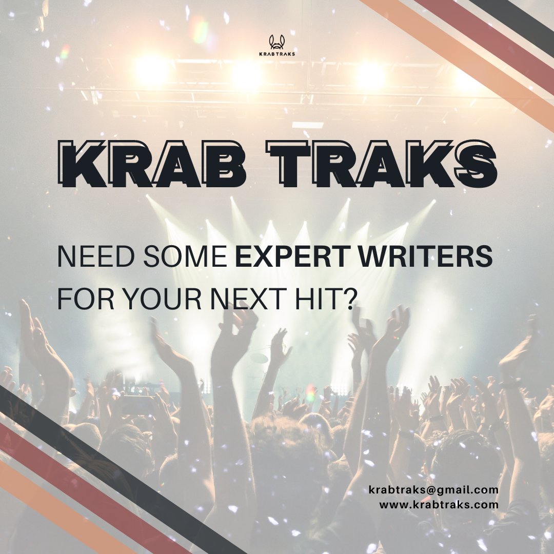 krabtraks's tweet photo. Looking for the perfect lyrics to make your next song a hit? Our team of expert songwriters is here to make it happen!

Listen to our latest music: https://t.co/j0vwwF2bgN

#krabtraks #georgekhouri #music #musicindustry #musiclicensing #musicsubmission #musicsync #musicproducer https://t.co/k8oK5DUiDg