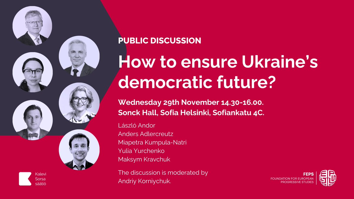 🇺🇦🇪🇺More than1⃣year & a half into Russia’s full-scale invasion of Ukraine, when emotional fatigue & disengagement may start showing up, FEPS & @SorsaFoundation invite you to get stimulus for an informed debate about Ukraine's future in🇪🇺 Register here ➡️bit.ly/3uiG6rV