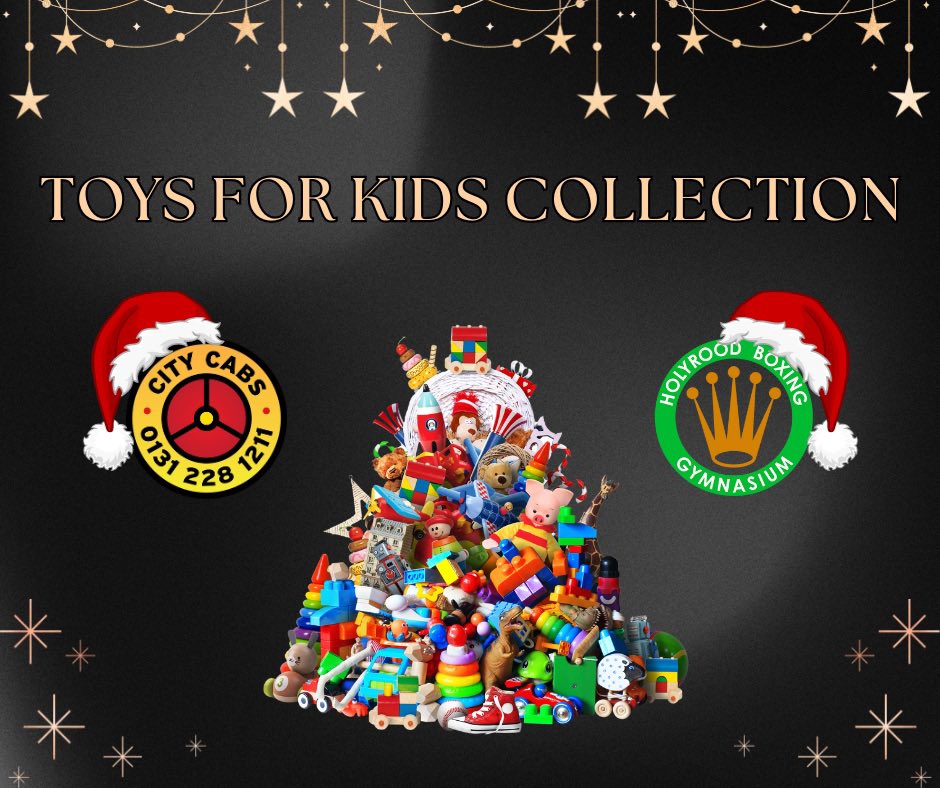 HBG x <a href="/CityCabsEdin/">City Cabs Edinburgh</a>

We’re delighted to be working in partnership with City Cabs on this year’s Toys For Kids collection.

City Cabs is a great #Edinburgh business whose office in West End (1 Atholl Place, EH3 8HP) will be a Toys For Kids collection point.
Open Mon-Fri, 8am-4pm🎁