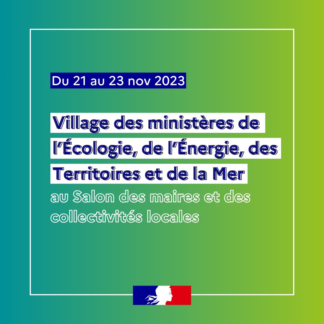 J-1 avant l’ouverture de notre stand au @salondesmaires 🗓️ Maires, élus, acteurs territoriaux…. venez échanger sur les défis, les solutions et les aides pour accélérer la transition écologique et énergétique dans les territoires. Plus d’infos 👉 ecologie.gouv.fr/salon-des-mair…