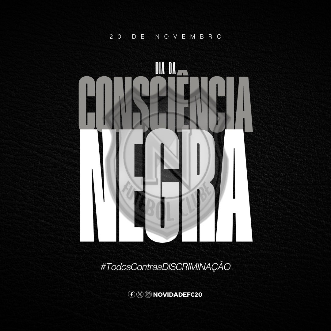 NovidadeFC20's tweet photo. Respeito &amp; Igualdade ✊🏿

Dia da consciência negra 👊🏿 https://t.co/zSwsz9dkY9
