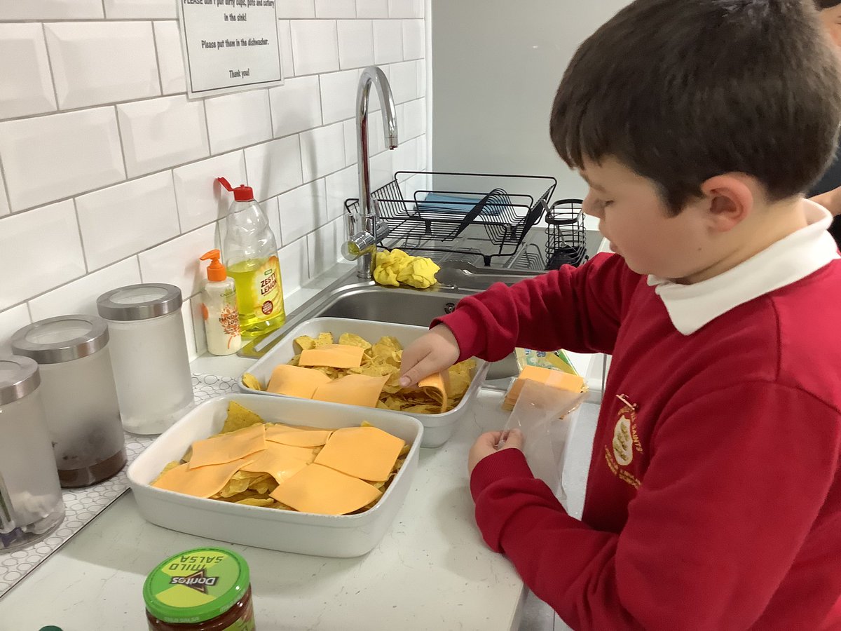 We made really tasty nachos in Cooking Club today.