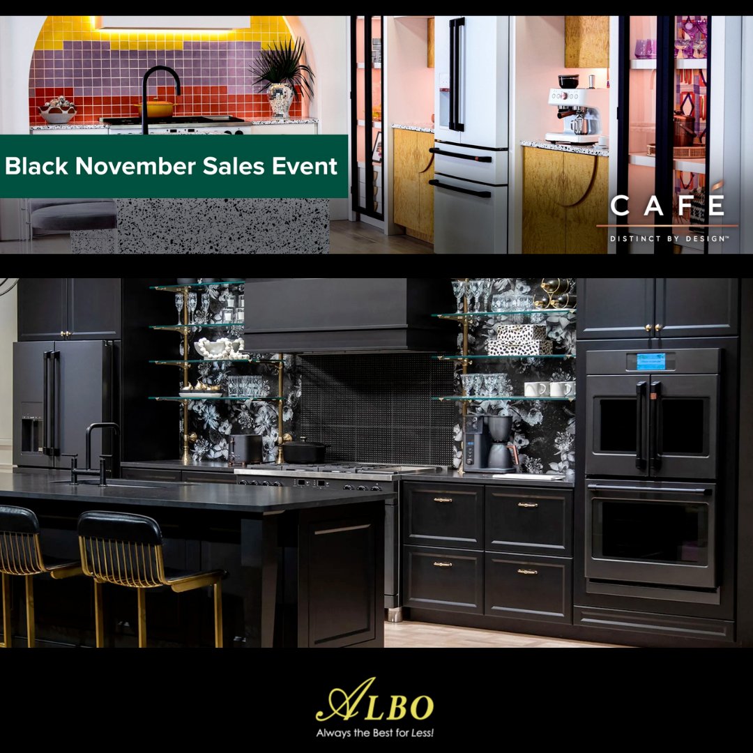alboappliance's tweet image. From the kitchen to the laundry room check out our variety of Café Products that are on sale for this year’s Black November Sales Event.

bit.ly/3u3ONpS

#CaféAppliance #DistinctByDesign #AlboAppliance #LuxuryHome
