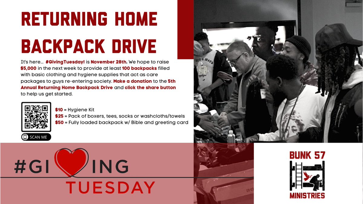 57Bunk's tweet photo. #backpackdrive #changeastorychangeadestiny #B57Liferestoration https://t.co/RqKwzqldSS
