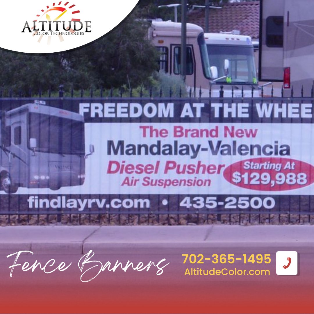 AltitudeColor's tweet image. Get Noticed with Our Custom Fence Banners!

Call 702-365-1495 today to get started or visit our website AltitudeColor.com

#altitudecolortechnologies #printer #grandformatprinter #printingsolutions #lasvegas #losangeles #engineeringentertainment #tradeshowexhibits