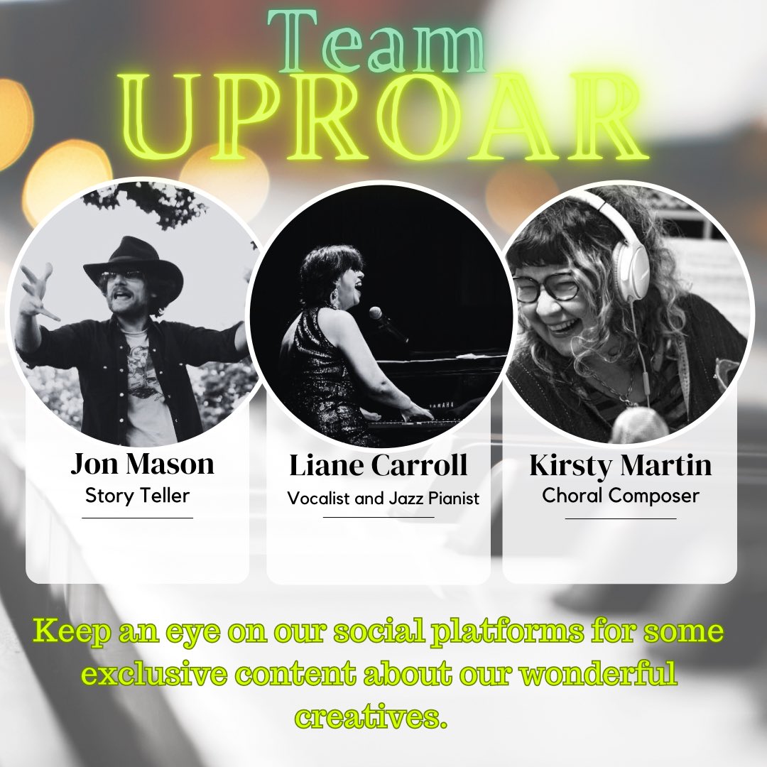 📷 Introducing the minds behind 'UpRoar Choral Jazz Ceilidh'! 🎶✨
🎵 Kirsty Martin: Talented choral composer.
🎹 Liane Carroll: Renowned jazz vocalist &amp; pianist.
📖 Jon Mason: Captivating storyteller.
🗓️ Save the date for an unforgettable afternoon of choral jazz fusion.