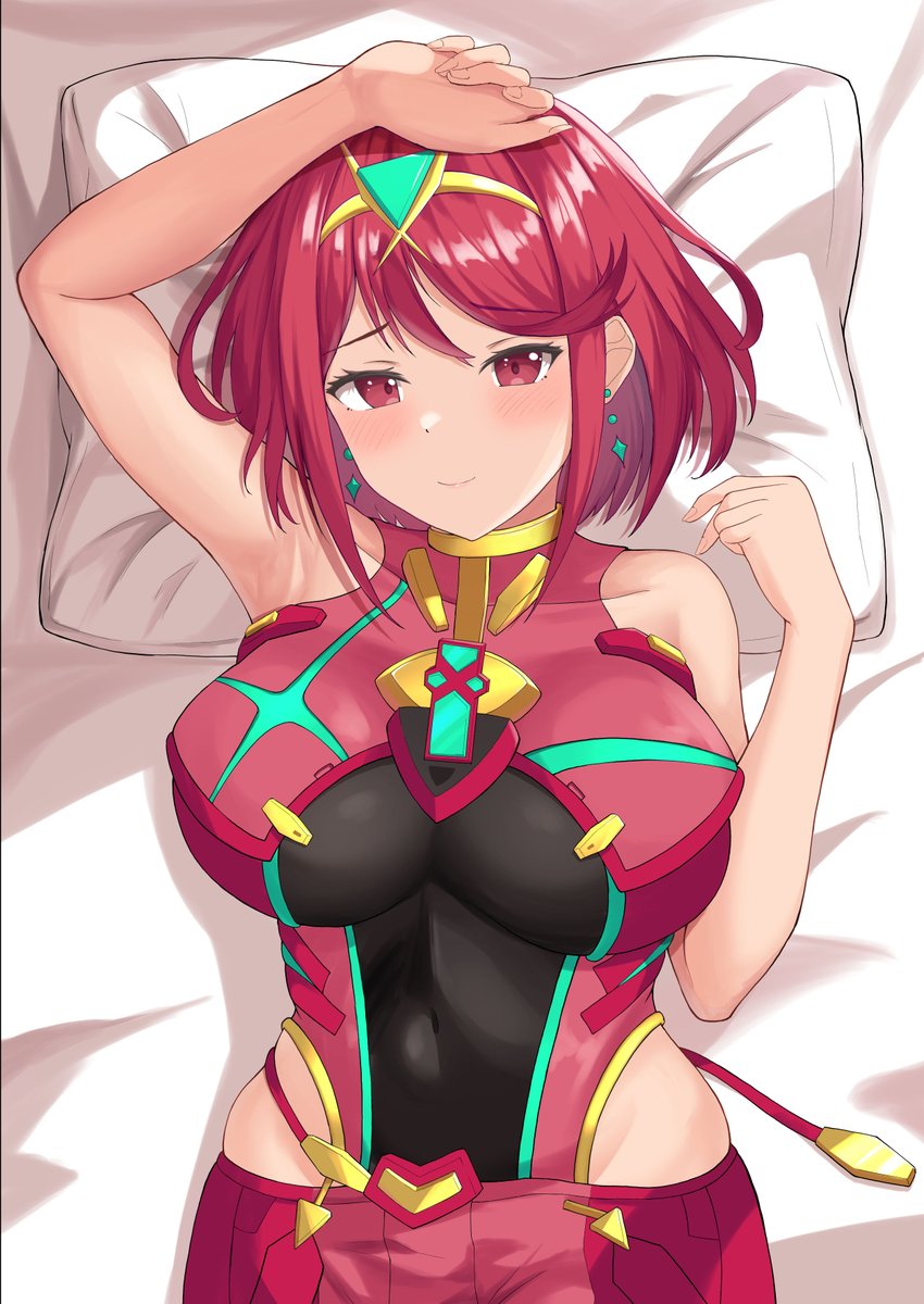 ホムラ(ゼノブレイド2) 「C103、同人誌表紙イラストのホムラちゃんです～#C103 #ゼノブレイド2 」|