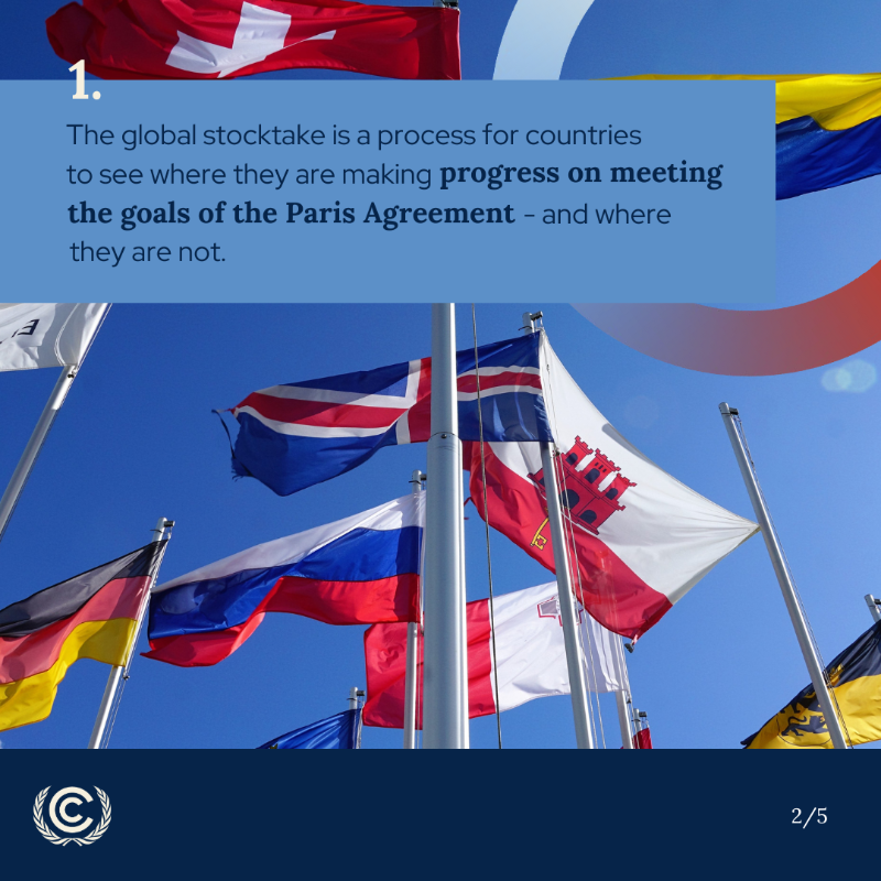 UNFCCC's tweet photo. In just a few weeks, the world's first-ever 'global stocktake' will conclude at the UN Climate Change Conference #COP28.

🧐 What's the global stocktake and why is it important?

Swipe to find out! 

Or read more here: https://t.co/eneqSgcXw1