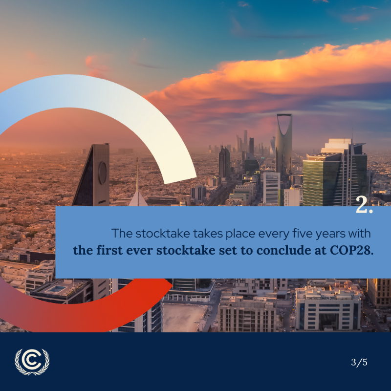 UNFCCC's tweet photo. In just a few weeks, the world's first-ever 'global stocktake' will conclude at the UN Climate Change Conference #COP28.

🧐 What's the global stocktake and why is it important?

Swipe to find out! 

Or read more here: https://t.co/eneqSgcXw1
