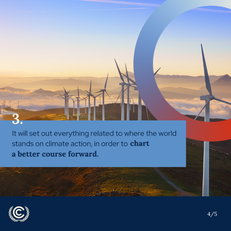 UNFCCC's tweet photo. In just a few weeks, the world's first-ever 'global stocktake' will conclude at the UN Climate Change Conference #COP28.

🧐 What's the global stocktake and why is it important?

Swipe to find out! 

Or read more here: https://t.co/eneqSgcXw1