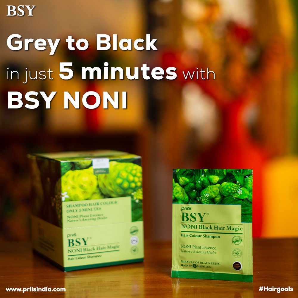 bsynoninaturals's tweet photo. Say goodbye to grey hair in just 5 minutes with BSY Noni Black Hair Magic Shampoo! 

The Purchase link at PRiiS:
https://t.co/Uq4RXfJ3Wq

The Purchase link at Amazon:
https://t.co/QFGksBe5Y9

#BSYNoni #HairMagic #NoMoreGreyHair #noammonia #hair #haircolour #nonifruit #bsy https://t.co/ZJY1ppHQuH