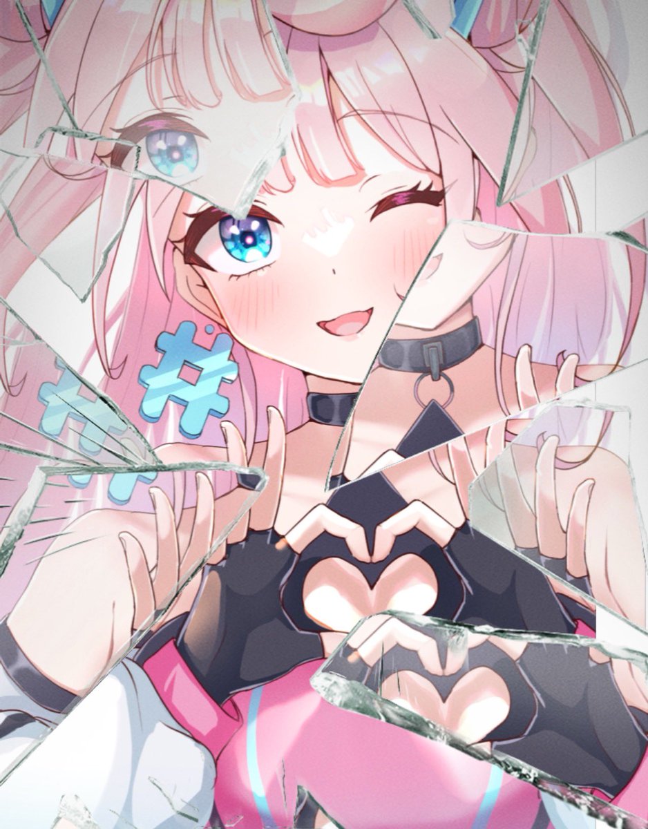 「ガラスエフェクトらぶちゃ 」|ヒルネルのイラスト