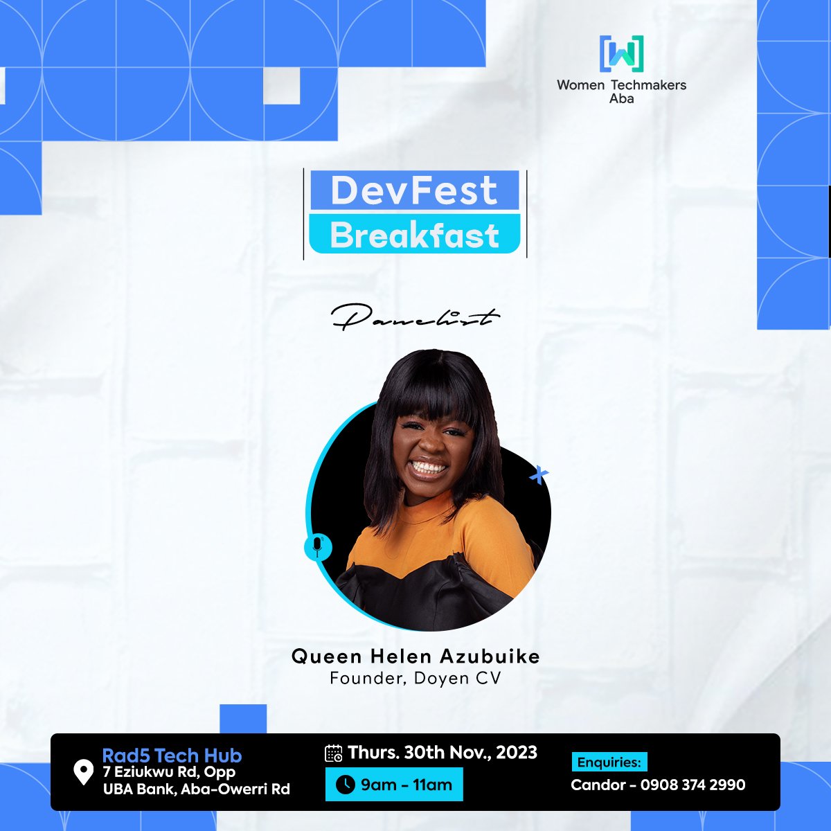 Announcing our panelists!

@DoyenCV will be gracing our stage this year!
Helen is an elegant host and the founder of Doyen CV!

We bet you're itching to know the other panelists!