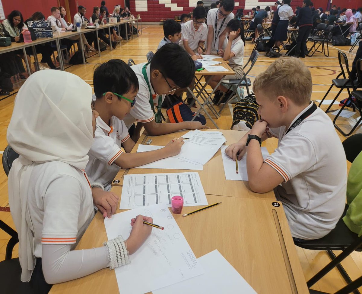 AIADubai's tweet photo. Congratulations to our brilliant minds for representing AIA with excellence! 🎉👏 The teams showcased their best mathematical skills at DMSL an Inter-School Math Competition, which was hosted by Kent College Dubai with 62 teams and 248 participants.
#AIADubai #AIACommunity https://t.co/EDlB7UsIol