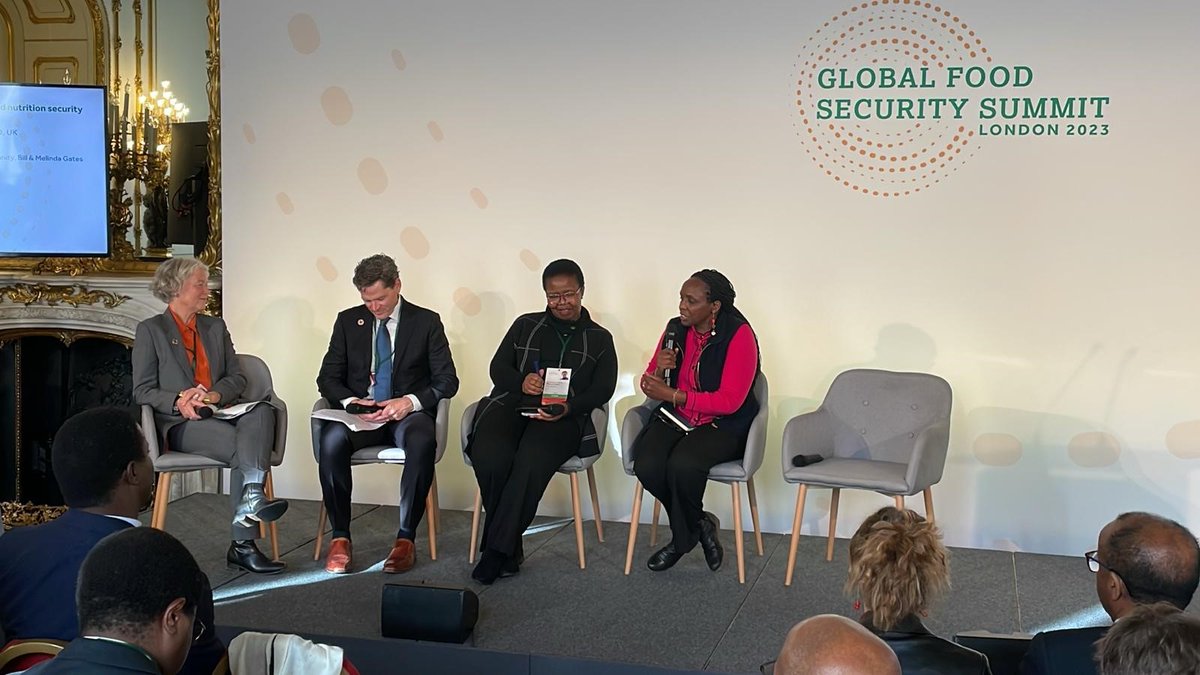 'We have to work together, we can't just talk about working together.' “The biggest need that we need to address is: how do we get technologies to farmers through institutional innovation?” @Agnes_Kalibata, @AGRA_Africa #GFSS23