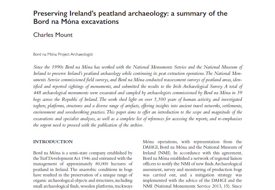 Thrilled that my paper on the @BordnaMona excavation programme is published in the @IAIarchaeo Journal of Irish Archaeology. I’m grateful to the editor, Helen Lewis, and the reviewers for their fantastic feedback, and to Nick Maxwell at @wordwellbooks for the final production.