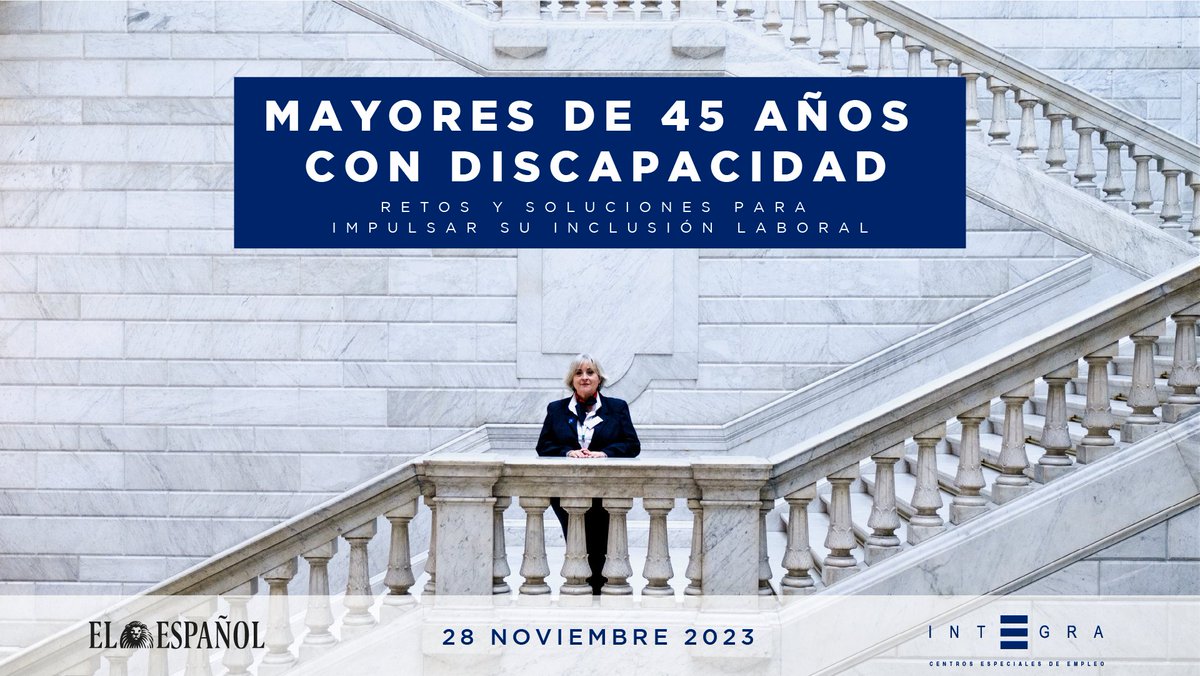 Evento Especial: "Retos y Soluciones para la Inclusión Laboral de Mayores de 45 con Discapacidad"

📆28 de noviembre, a partir de las 09:45h, no te pierdas un evento crucial organizado por <a href="/elespanolcom/">EL ESPAÑOL</a> , <a href="/Invertia/">Invertia</a> , y <a href="/Integracee/">Integra CEE</a> 

Inscríbete ya: eventos.elespanol.com/evento/evento-…