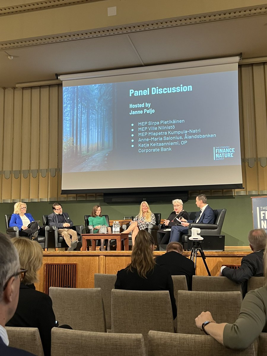 Julia Thurén (@juliathuren) on Twitter photo 90 % lobbauksesta jota kuulemme, vastustaa biodiversiteettiin liittyvää regulaatiota. Politiikot tarvitsevat myös tukea päätöksiin.
<a href="/spietikainen/">Sirpa Pietikäinen🇫🇮🇪🇺</a> #FinanceNatureSummit 90 % lobbauksesta jota kuulemme, vastustaa biodiversiteettiin liittyvää regulaatiota. Politiikot tarvitsevat myös tukea päätöksiin.
<a href="/spietikainen/">Sirpa Pietikäinen🇫🇮🇪🇺</a> #FinanceNatureSummit