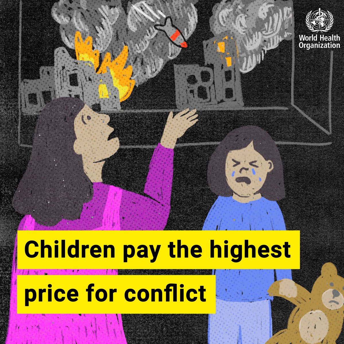 1 child dies, every 10 minutes

Shortages of food and water
Homes, schools, and hospitals under bombardment

Children in #Gaza are paying the highest price for conflict.

They need safety, services, and peace.

#WorldChildrensDay