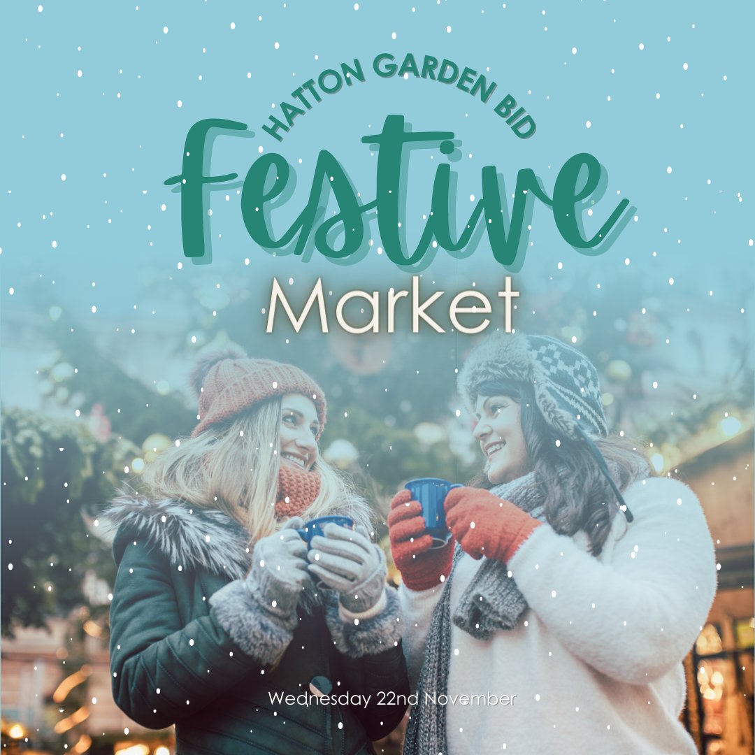 Step into Christmas with this week's festive market🎄✨ Head down to Leather Lane on Wednesday for FREE mulled wine, cookies and mince pies! ❄️ 

🗓️ Wednesday 22nd November
🕒 11am - 7:30pm
📌 Leather Lane

Don't forget to tag us in your pics💚