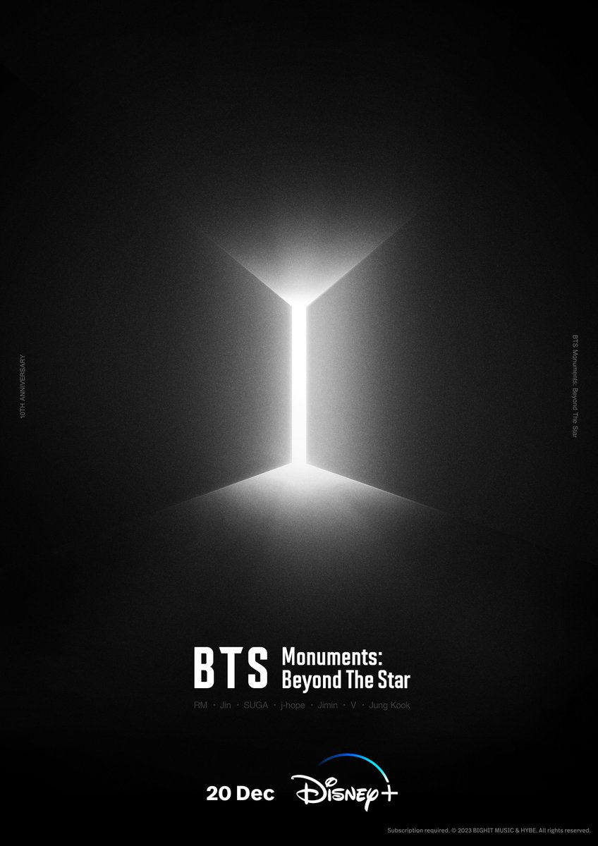 <BTS Monuments: Beyond The Star> Teaser Poster 아무도 가보지 못한 곳 그곳에 도착하기까지 10년의 여정 그리고 그 너머의 이야기 The 10 years of BTS and beyond #BTS_Monuments_BeyondTheStar #BTS_모뉴먼츠_비욘드더스타