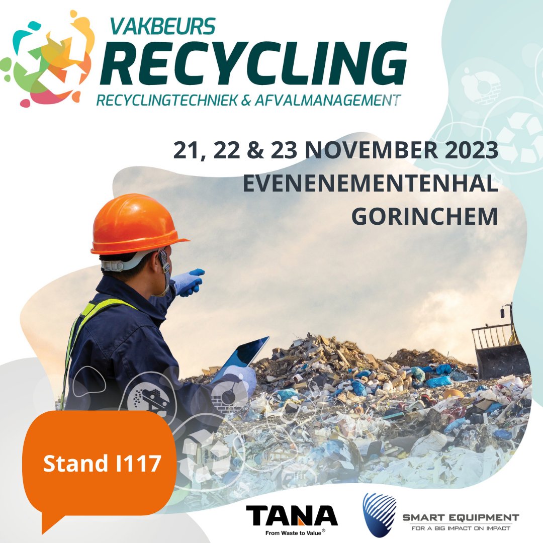 Visit stand I117 at Vakbeurs Recycling Tech &amp; Waste Management exhibition (Nov 21-23) in the Netherlands. Meet our authorized distributor, Smart Equipment, to explore the latest #landfilling and #recycling solutions in the waste industry. #vakbeurs #RecyclingTech #WasteManagement