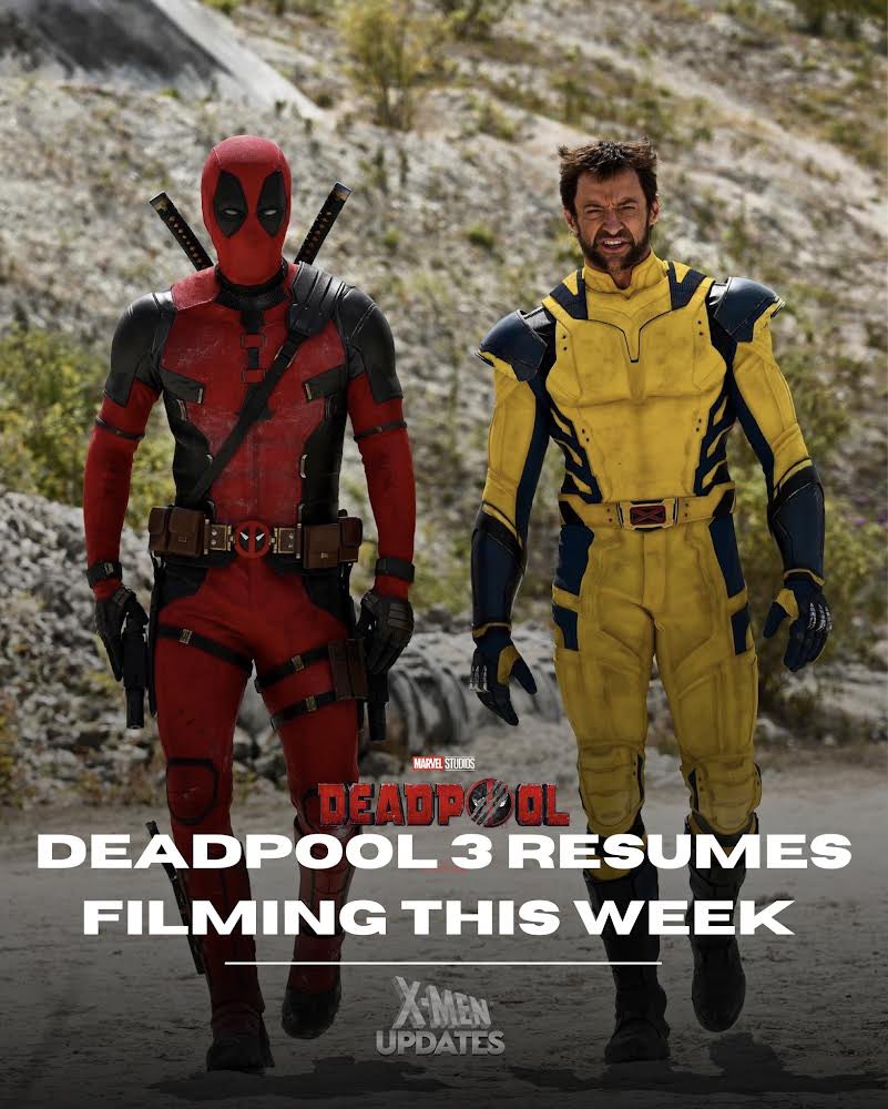 X-Men Updates على X: PSA: 'DEADPOOL 3' will resume filming this week! ⚔️   / X