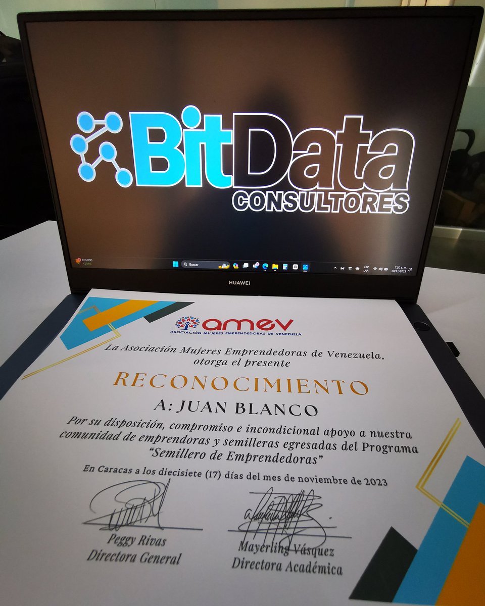 JblancoB's tweet image. Iniciando la semana con excelentes propósitos!

¡Gracias a la Asociación Mujeres Emprendedoras de Venezuela por el reconocimiento recibido en la Semana Global del Emprendimiento y el Día Internacional de la Mujer Emprendedora! 🙌🏼👏🏼🎉 

Desde #BitData continuaremos con nuestro…