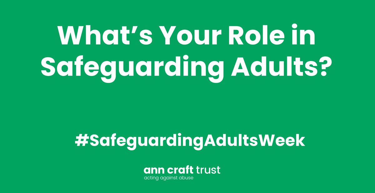 We're supporting #SafeguardingAdultsWeek