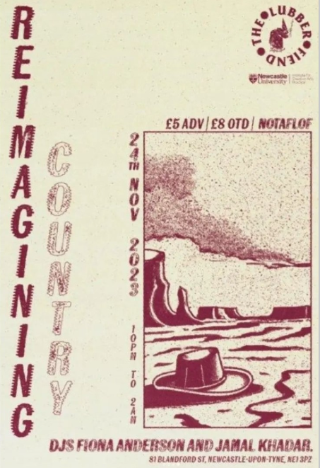 NCLcreativearts's tweet photo. We're very pleased to welcome @khadarfi to @UniofNewcastle this week. He'll be 'Reimagining Country' with Fiona Anderson from @FineArtNCL. Thurs 23rd Nov 2-3.30pm. Armstrong Bldg. Rm 3.39. Then on Fri 24th they're doing a DJ set @Thelubber from 10pm. Everyone welcome. https://t.co/WGBppZlLk4