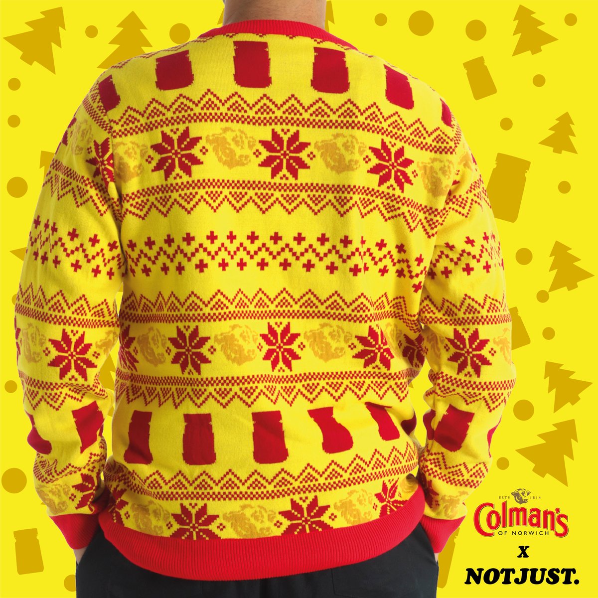 A festive jumper with a kick from Colman’s knitted ethically in the UK!

50% of profits donated to The Trussell Trust a nationwide network of food banks providing emergency food and support to society’s most vulnerable.
<a href="/ColmansUK/">Colman's</a> 💛 link in bio!