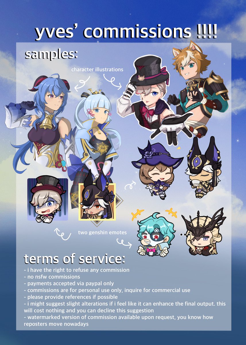 hello! my comms are officially open!!!
unlimited slots (for now)!!! dm me if interested!!

⭐️shares appreciated⭐️