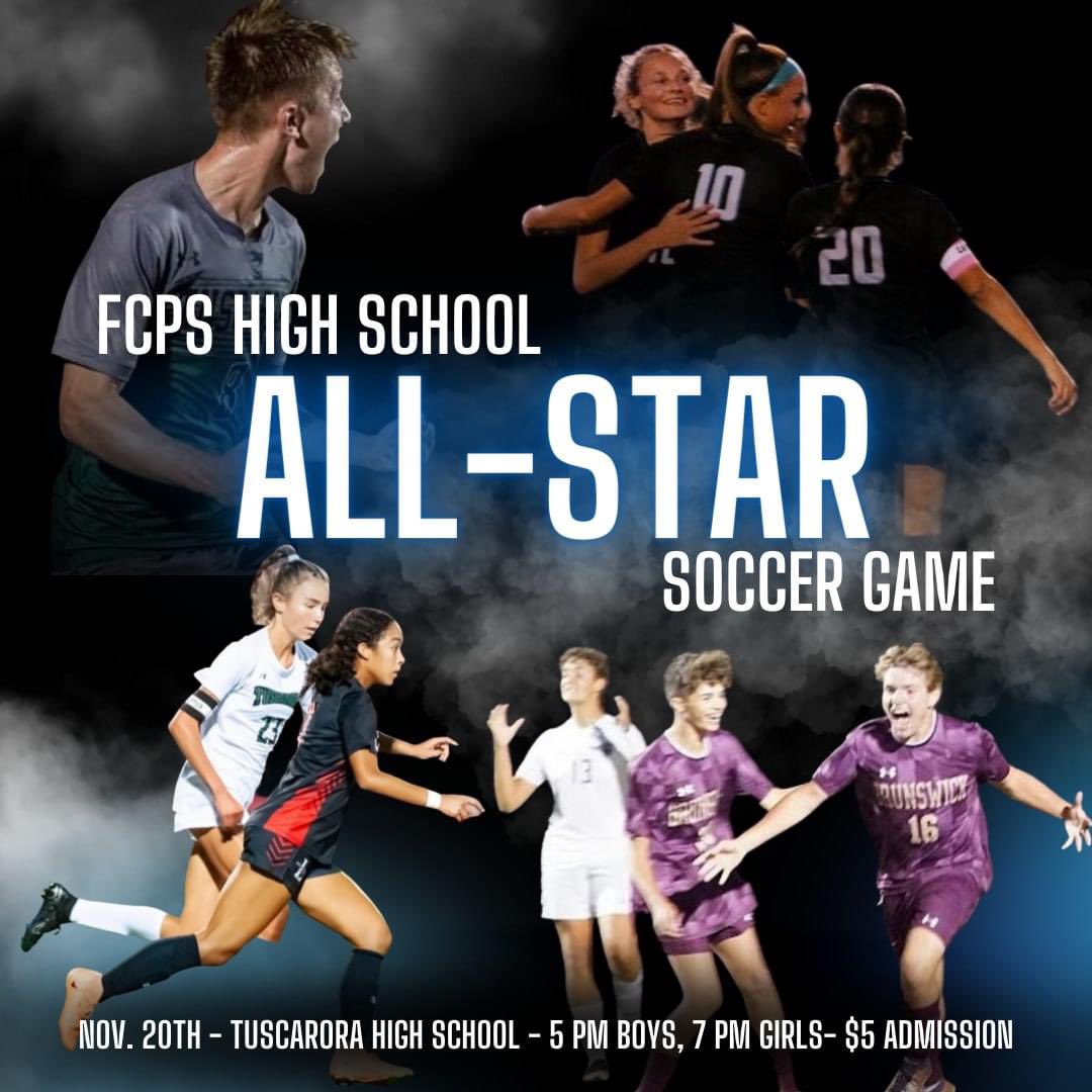 GsoccerLHS's tweet photo. Come out tonight and cheer on all the FCPS All Stars, especially your Lady Lancers Girls Soccer players! https://t.co/r4m1ws9lgK