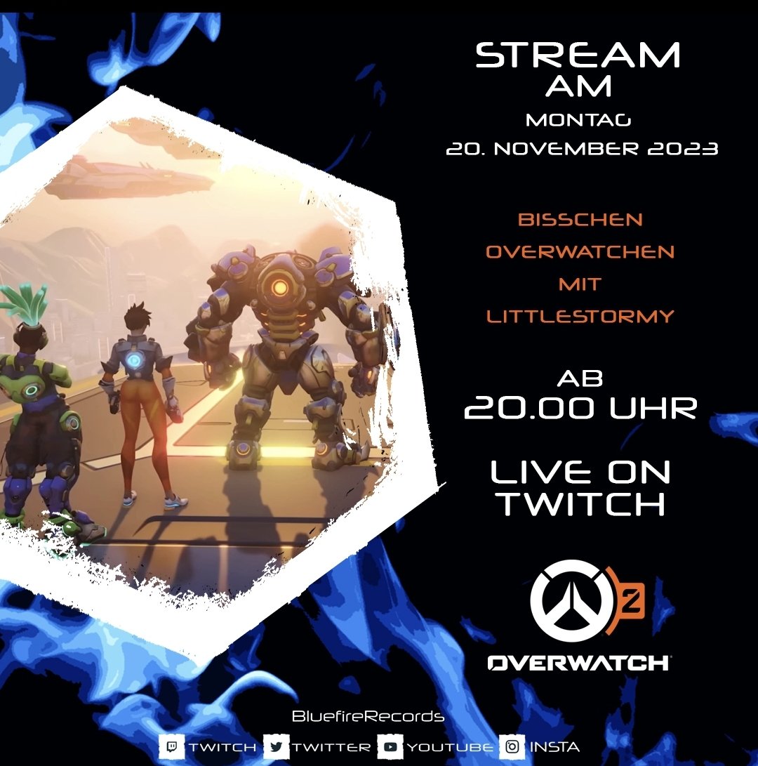 BluefireRecords's tweet photo. Ich hoffe ihr hattet einen guten Start in die Woche :) Montag Chill and Talk ;) 
Zusammen mit LittleStormy Overwatchen >.< 
schaut gerne vorbei on https://t.co/x6HnYJhdbL wir würden uns freuen :)

#Bluefirerecords #overwatch #twitchde #twitchtv #Overwatch2 https://t.co/TUo69fmCOy