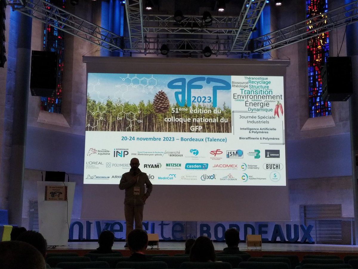 Ouverture du 51ème colloque national du Groupe Français des Polymères accueillant 158 participants à l'Agora du Haut-Carré (Talence)
#GFP2023Bordeaux 🍇