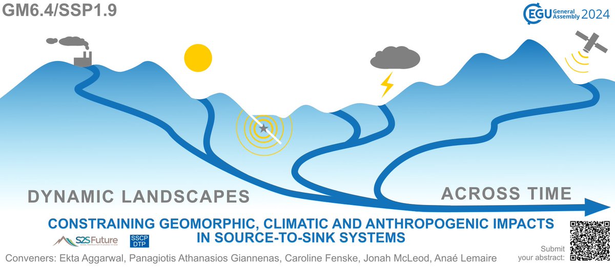 I am excited to share that I am convening a new session at #EGU24! Abstract submission is open and accepting research abstracts across Dynamic Landscapes Across Time. @S2sItn @EuroGeosciences @EGU_GM