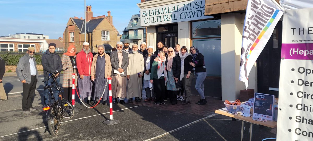 SussexHepatitis's tweet photo. Thank you to everyone at Shahjalal Mosque (Hove) for 2 amazing days of testing last week. Despite some terrible weather we were still able to test 128 people! A big thank you also goes to our dedicated nurses &amp; brilliant @HepatitisCTrust colleagues for making it all possible! https://t.co/4x6ksED9gs