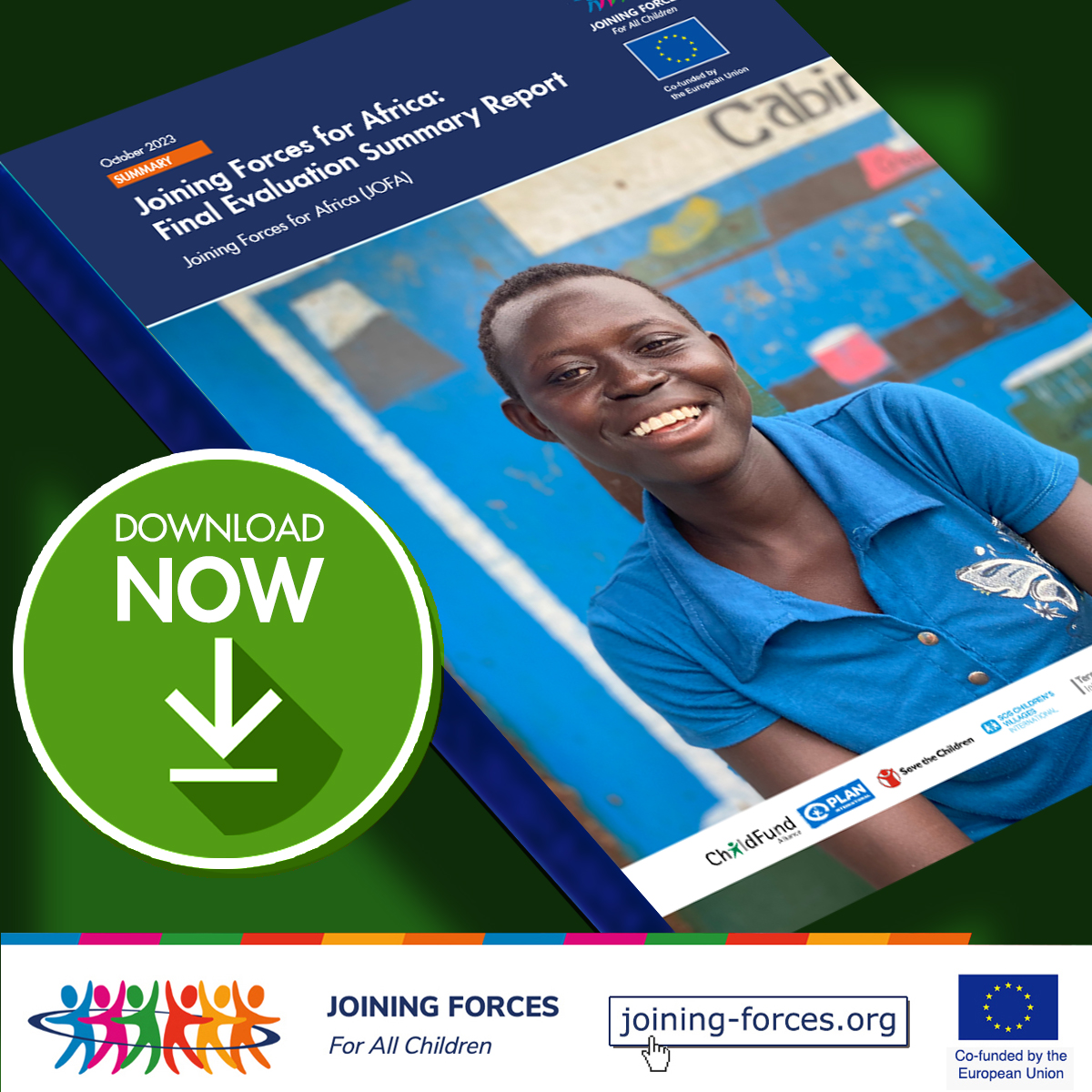 After 3 years of implementation, we've shared challenges, discovered new techniques, and learned a lot from thousands of #children fighting for their #Rights.

💥 Download the Joining Forces for Africa Final report and discover how we did it.: bit.ly/3SGrk8G
#JOFA