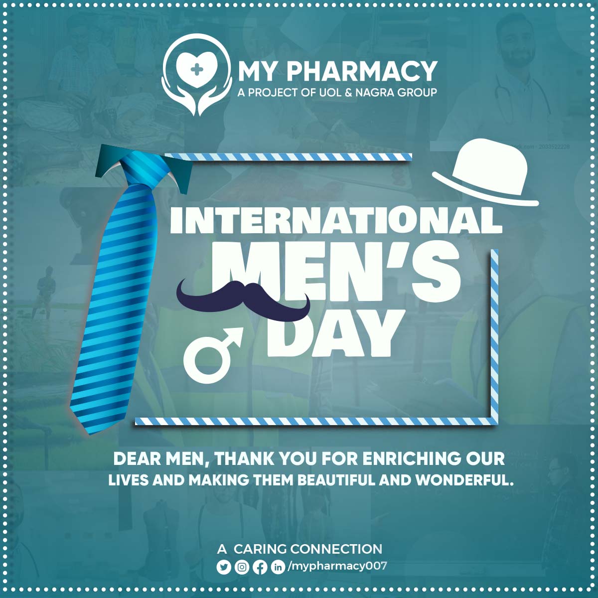 mypharmacy007's tweet photo. #internationalmensday
Dear men, thank you for enriching our 
lives and making them beautiful and wonderful.
#MensDay2023 https://t.co/4SBUC8iscX