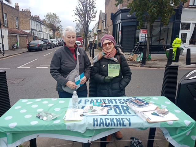 @keepnhspublic Hackney KONP And Patients not Passports campaigning in Lower Clapton yesterday morning!