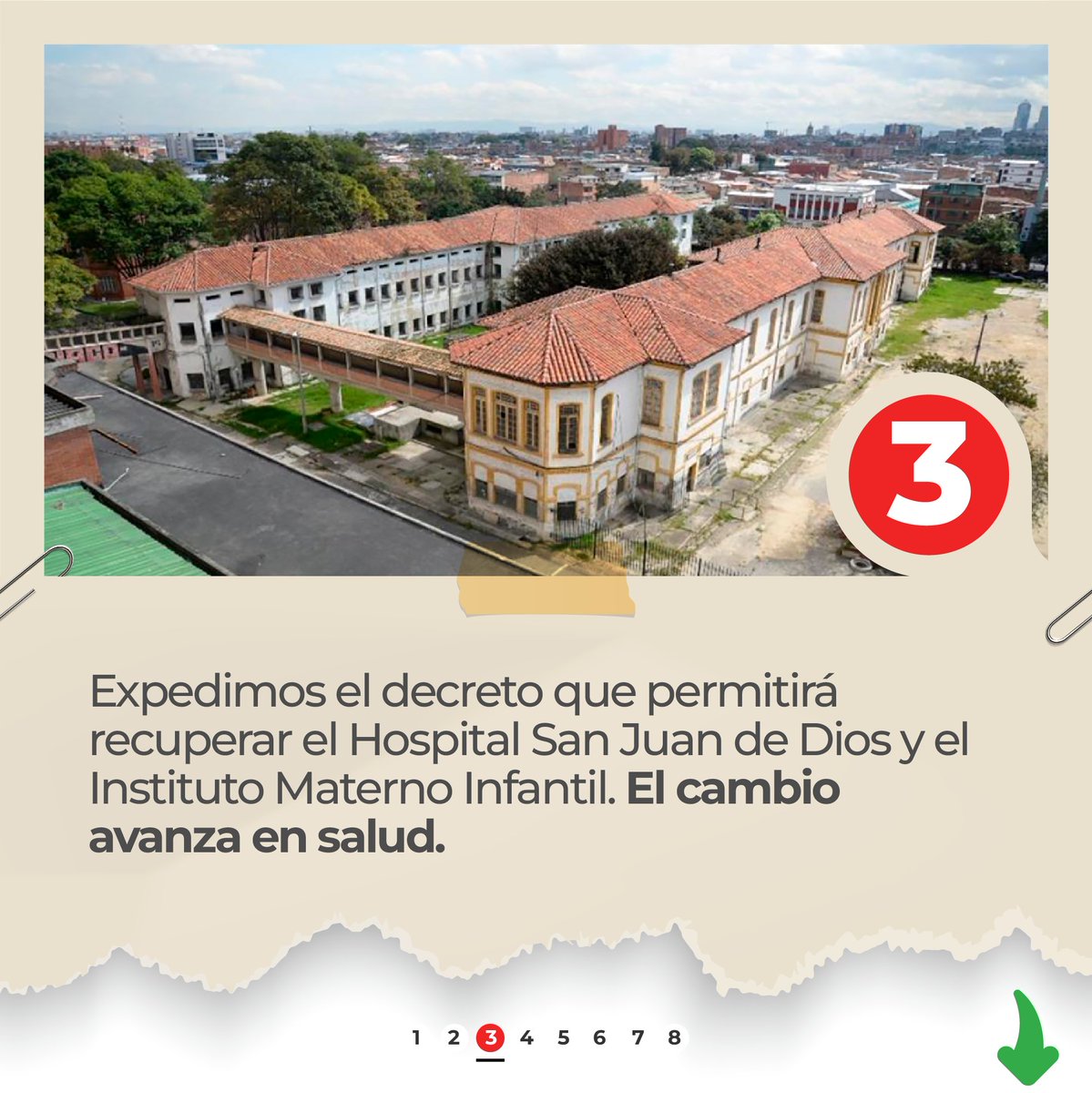 infopresidencia's tweet image. 3⃣ Recuperamos el Hospital Universitario San Juan de Dios y el Instituto Materno Infantil. 🏥

Los dispondremos para prestar servicios de salud de mediana y alta complejidad, y apoyar la atención integral en salud a la población en general.

@MinSaludCol
