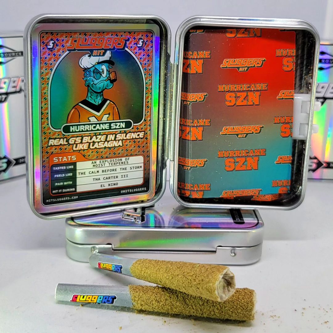 sluggerssquad's tweet photo. This packaging is top tier. These @hitsluggers really knock it out the park. Potent and great natural flower flavor unlike some of the other infused lil joints. #DabmanBeyond #sluggershit #hitsluggers #juicedjoints #hurricaneszn #slurricane #gelato33 #420 #catalystvannuys https://t.co/ftilK0nyFq