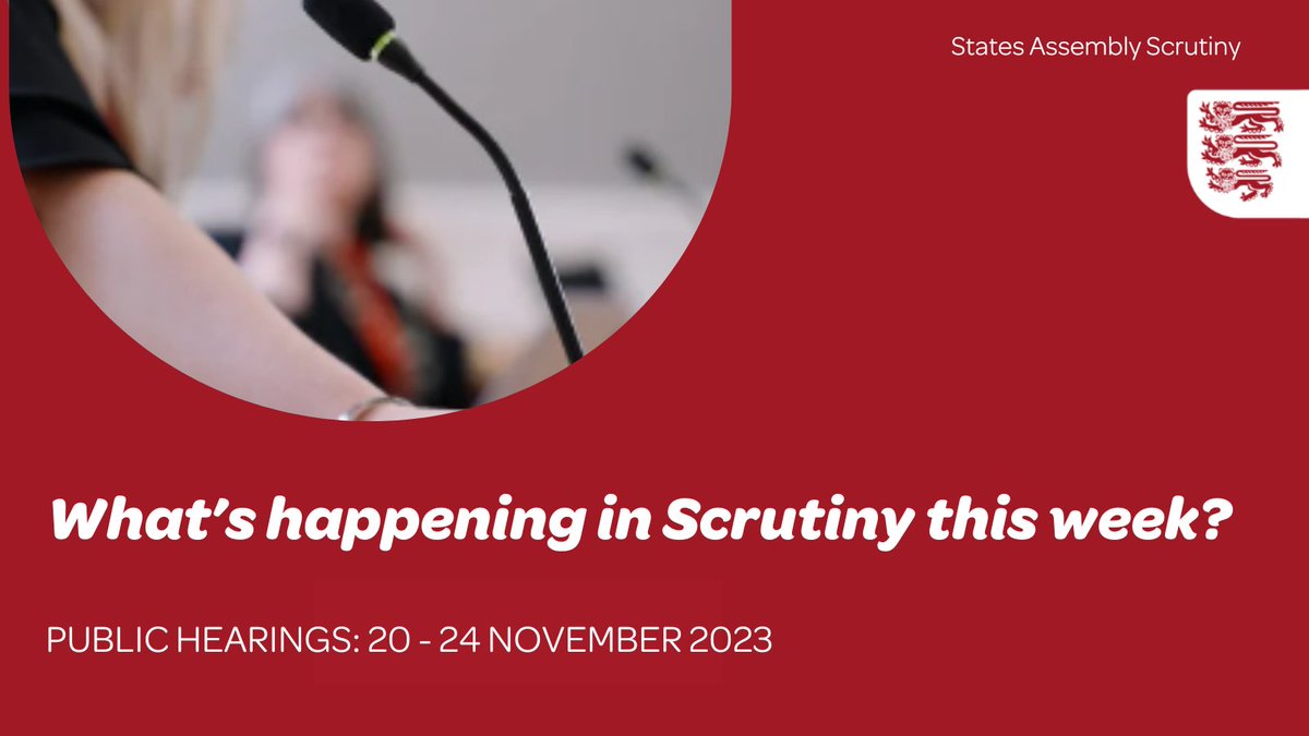 Interested in the work of Scrutiny? Check out all of the upcoming public hearings taking place this week: bit.ly/3R1DCaI You can come along to scrutiny hearings or watch online via the States Assembly website: bit.ly/3A1J2ao #StatesAssembly