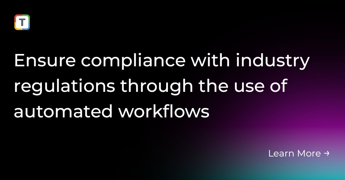 titanworkspace's tweet image. Stay on top of industry regulations and ensure compliance with ease. #Automatedworkflows eliminate the risk of human error, ensuring your business operates within the standards.

Learn more: titanworkspace.com/workflow-autom…

#TitanWorkspace #ComplianceMadeEasy #AutomatedRegulations