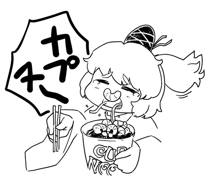 エビまみれすぎて鼻にエビが挟まった布都ちゃん 