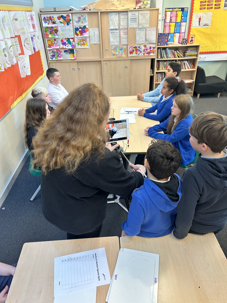 PirieParkPS's tweet photo. Filming the ‘How to’ video for @mathsweekscot #mathsinmotion Sports Quiz, an excellent experience for the children to be part of. 💙😀 https://t.co/hhCHHgjOb9