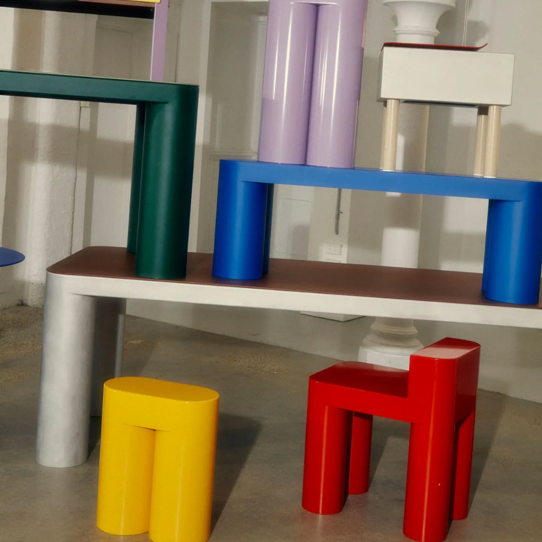 Sculptural shapes and vibrant colours are the standout trademark of young Australian company FEARON’s aluminium furniture pieces – all of which are designed and handcrafted by brothers Jack and Mark Fearon. Read more via @iconeye #IconInspo zurl.co/U2EV